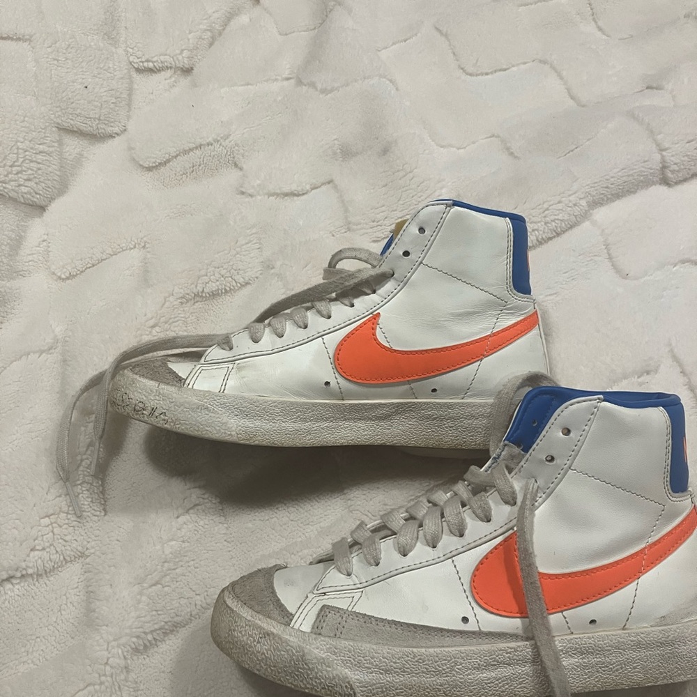 White and Orange and blue blazers